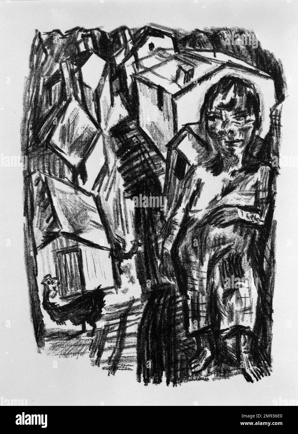 Untitled René Beeh (tedesco, 1886-1922). , 1921. Litografia su carta pesante, immagine: 12 1/2 x 9 pollici (31,8 x 22,9 cm). Arte europea 1921 Foto Stock