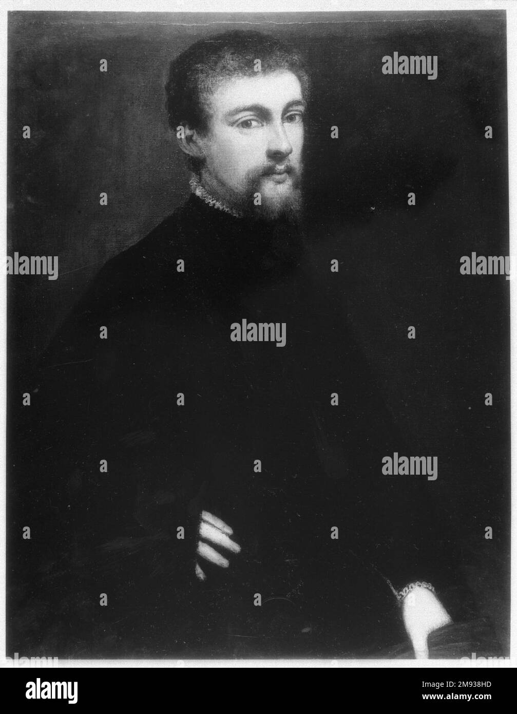 Ritratto di un giovane Jacopo Robusti, detto Tintoretto (italiano, veneziano, 1518-1594). Ritratto di un giovane uomo, ca. 1548. Olio su tela, 35 1/2 x 27 1/4 poll. (90,2 x 69,2 cm). Arte europea ca. 1548 Foto Stock