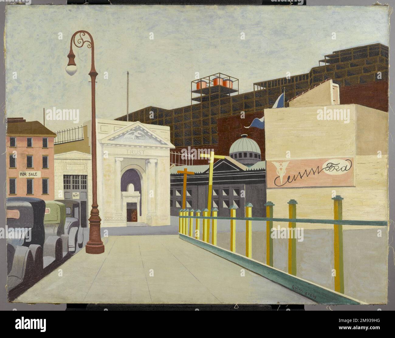 City Landscape Francis Criss (americano, nato in Inghilterra, 1901-1973). Paesaggio urbano, 1934. Olio su tela, 28 7/8 x 36 7/8 poll. (73,3 x 93,7 cm). Per gentile concessione della fine Arts Collection, U.S. General Services Administration Public Works of Art Project, 1933-1934 , L34,118 (Photo: American Art 1934 Foto Stock