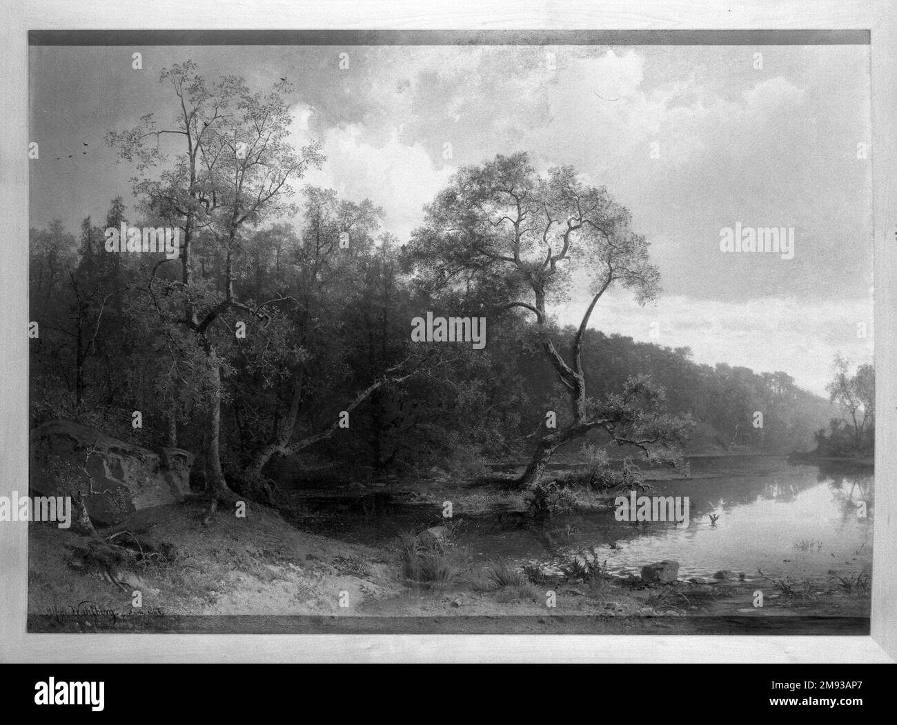 Paesaggio Alfred Wahlberg (svedese, 1834-1906). , 1867. Olio su tela, 41 1/4 x 56 1/2 poll. (104,8 x 143,5 cm). Arte europea 1867 Foto Stock