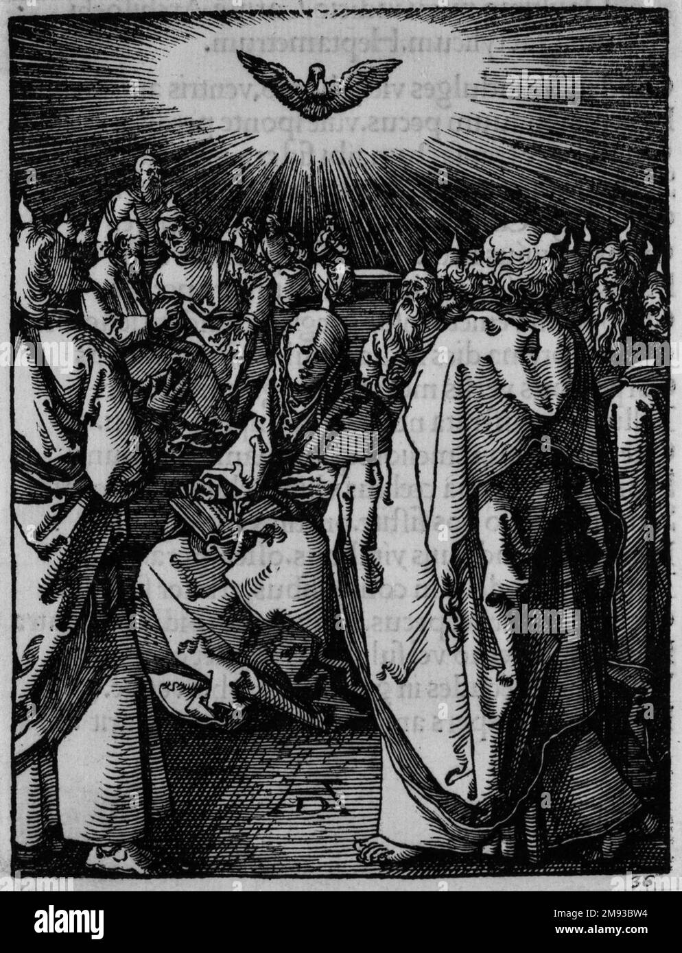 La piccola Passione: La Pentecoste Albrecht Dürer (tedesco, 1471-1528). La piccola Passione: Pentecoste, 1509-1511; edizione del 1511. Taglio a legno su carta steso, immagine: 4 15/16 x 3 7/8 pollici (12,5 x 9,8 cm). Arte europea 1509-1511; edizione del 1511 Foto Stock La piccola Passione: La Pentecoste Albrecht Dürer (tedesco, 1471-1528). La piccola Passione: Pentecoste, 1509-1511; edizione del 1511. Taglio a legno su carta steso, immagine: 4 15/16 x 3 7/8 pollici (12,5 x 9,8 cm). Arte europea 1509-1511; edizione del 1511 Foto Stock