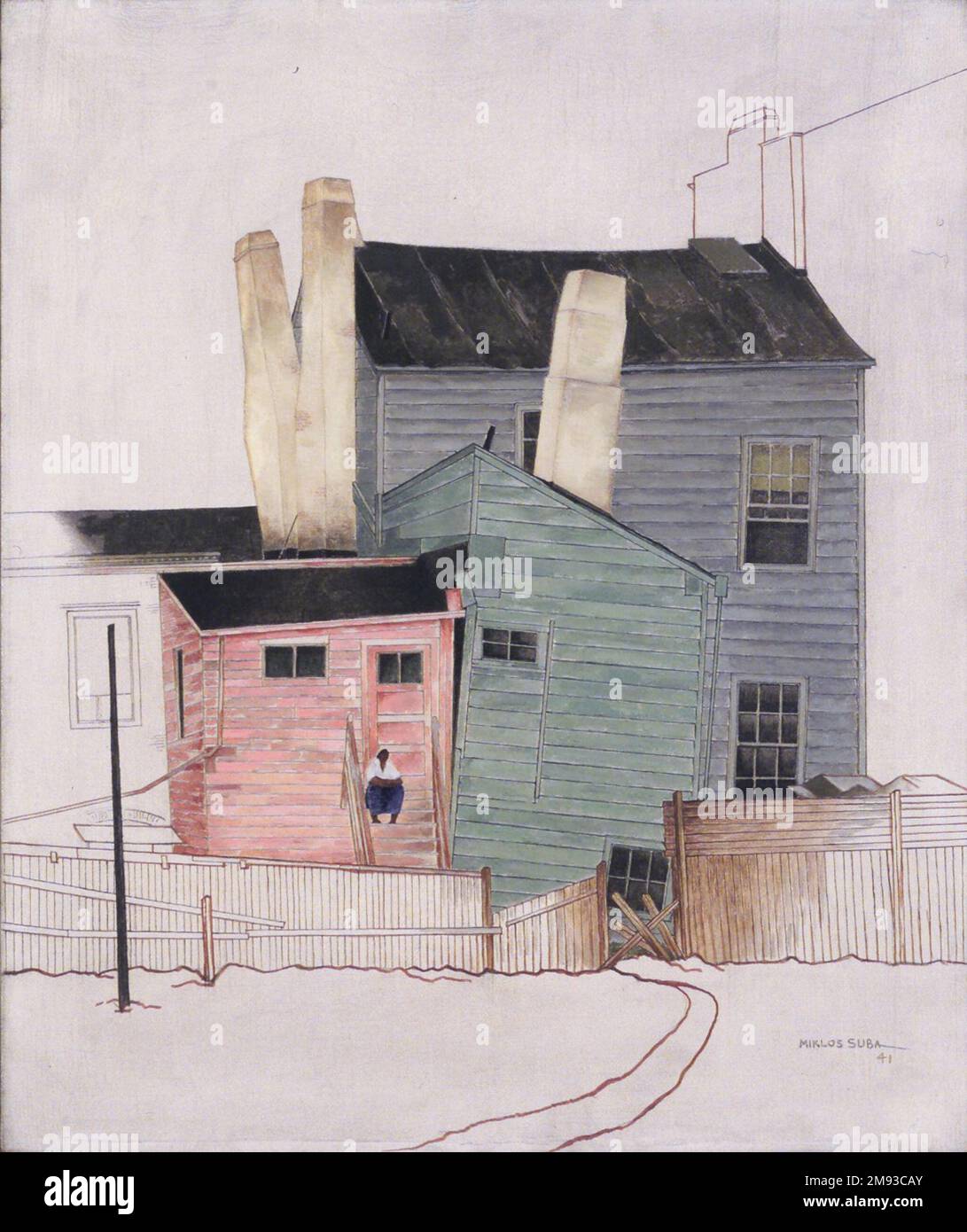 Williamsburg Miklos Suba (americano, nato in Ungheria, 1880-1944). , 1941. Olio su tela, 24 1/4 x 20 1/4in. (61,6 x 51,4cm). Arte americana 1941 Foto Stock