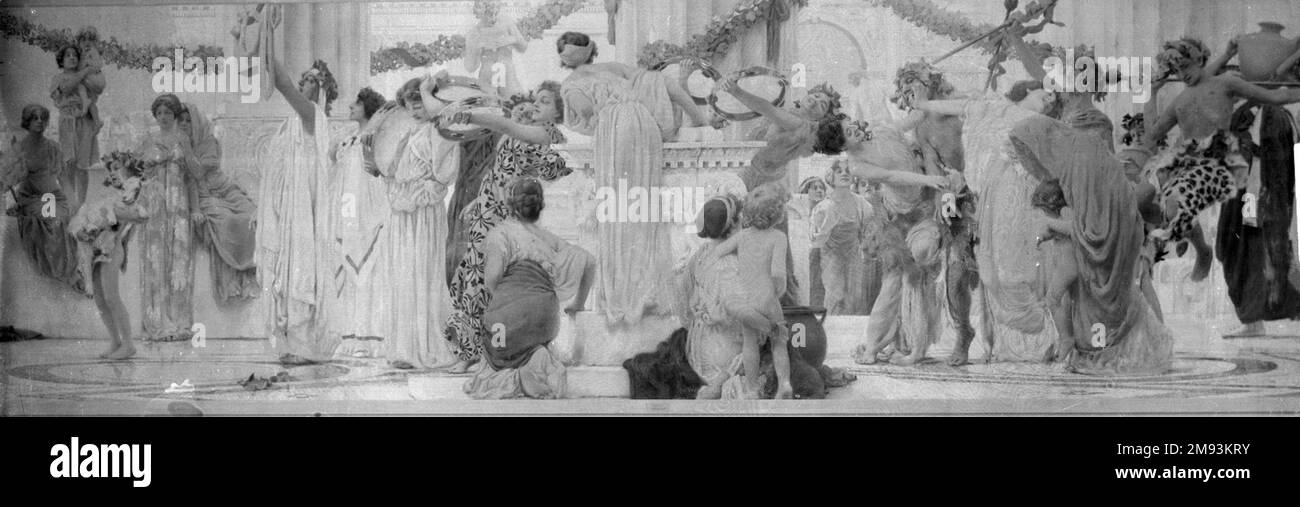 Vintage Festival Robert Frederick Blum (americano, 1857-1903). Vintage Festival, da metà 1895 a 1898. Pittura murale del pannello, 114 15/16 x 576in. (292 x 1463cm). Arte americana da metà 1895 a 1898 Foto Stock