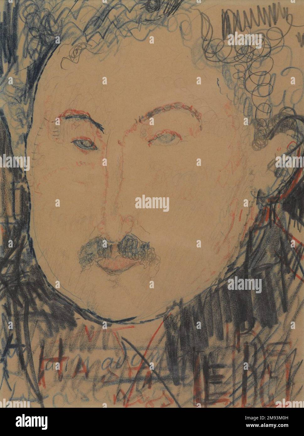 Ritratto di Adolphe Basler Amedeo Modigliani (1884-1920). Ritratto di Adolphe Basler, ca. 1916. Grafite e pastello su carta ovata, 11 5/8 x 8 11/16 pollici (29,5 x 22,1 cm). Il pittore e scultore Amedeo Modigliani era tra i gruppi di artisti d'avanguardia internazionali che vivevano e lavoravano a Parigi nei primi anni del XX secolo, prima a Montmartre e poi a Montparnasse. Quando era a corto di fondi, che era spesso, ha disegnato e venduto schizzi di amici, così come stranieri che ha visto nei caffè che frequentava. Come raccontato dal critico e dal commerciante d'arte Adolphe Basler, il Foto Stock