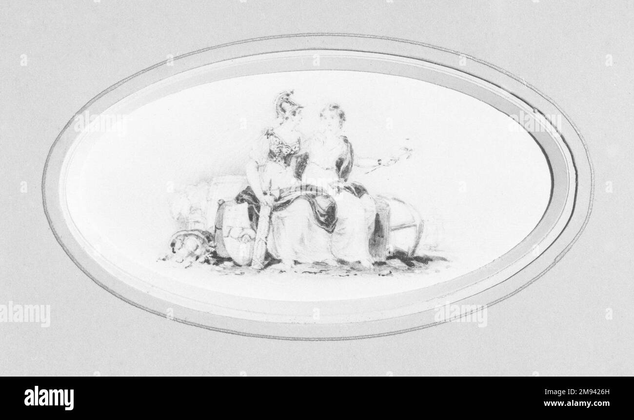 Vignetta i americano. Vignetta i, 1840s-1850s. Acquerello e grafite, 5 15/16 x 3 1/8 poll. (15,1 x 7,9 cm). Arte americana 1840s-1850s Foto Stock Vignetta i americano. Vignetta i, 1840s-1850s. Acquerello e grafite, 5 15/16 x 3 1/8 poll. (15,1 x 7,9 cm). Arte americana 1840s-1850s Foto Stock