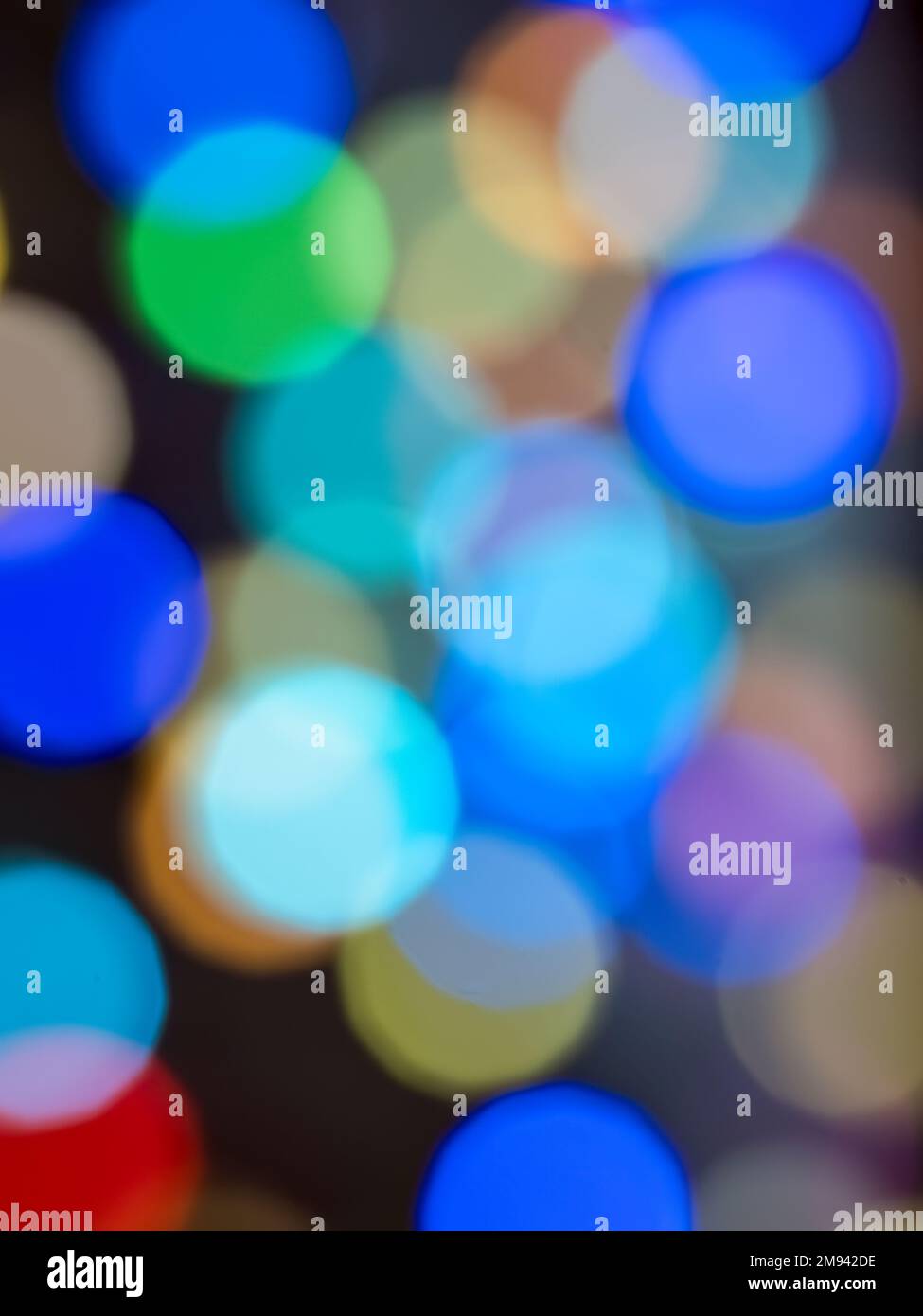 Cerchi di luce astratti multicolori Foto Stock