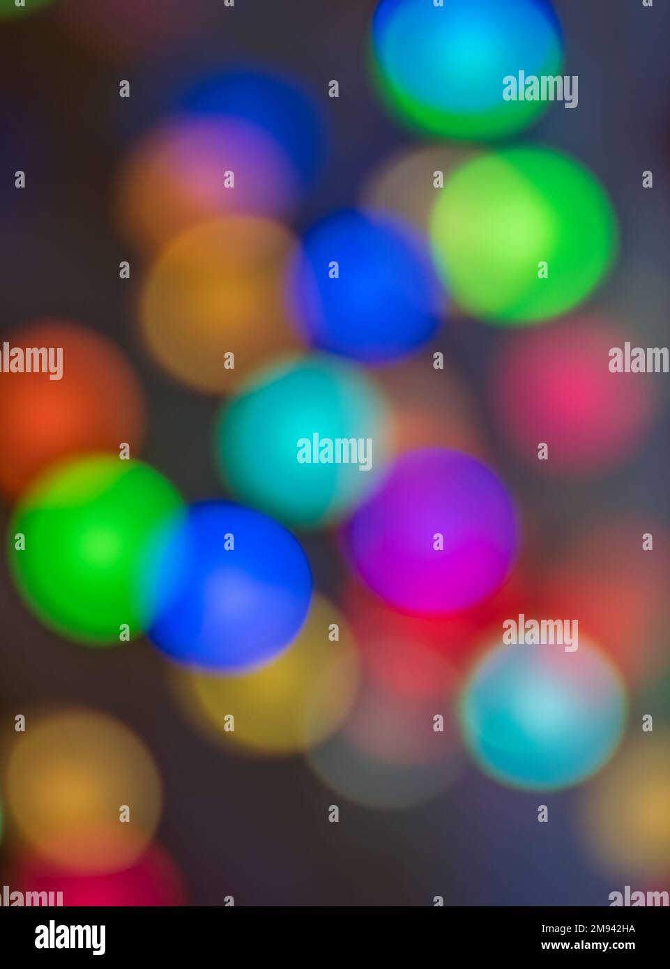 Cerchi di luce astratti multicolori Foto Stock