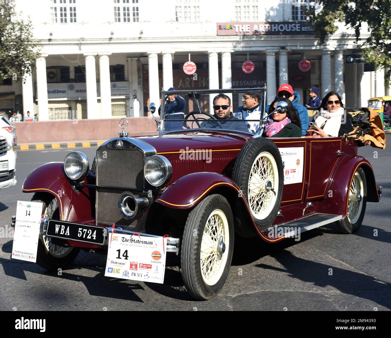 Nuova Delhi, India. 15th Jan, 2023. una vecchia auto durante il rally di auto d'epoca del 56th a nuova delhi. (Credit Image: © Indraneel Sen/Pacific Press via ZUMA Press Wire) SOLO PER USO EDITORIALE! Non per USO commerciale! Foto Stock