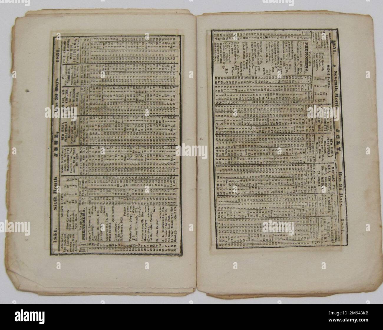 Almanac comico di Turner sconosciuto. Comico Almanac di Turner, 1851. Incisioni in legno su carta, 8 1/4 x 5 3/8 poll. (21 x 13,7 cm). Arte americana 1851 Foto Stock Almanac comico di Turner sconosciuto. Comico Almanac di Turner, 1851. Incisioni in legno su carta, 8 1/4 x 5 3/8 poll. (21 x 13,7 cm). Arte americana 1851 Foto Stock