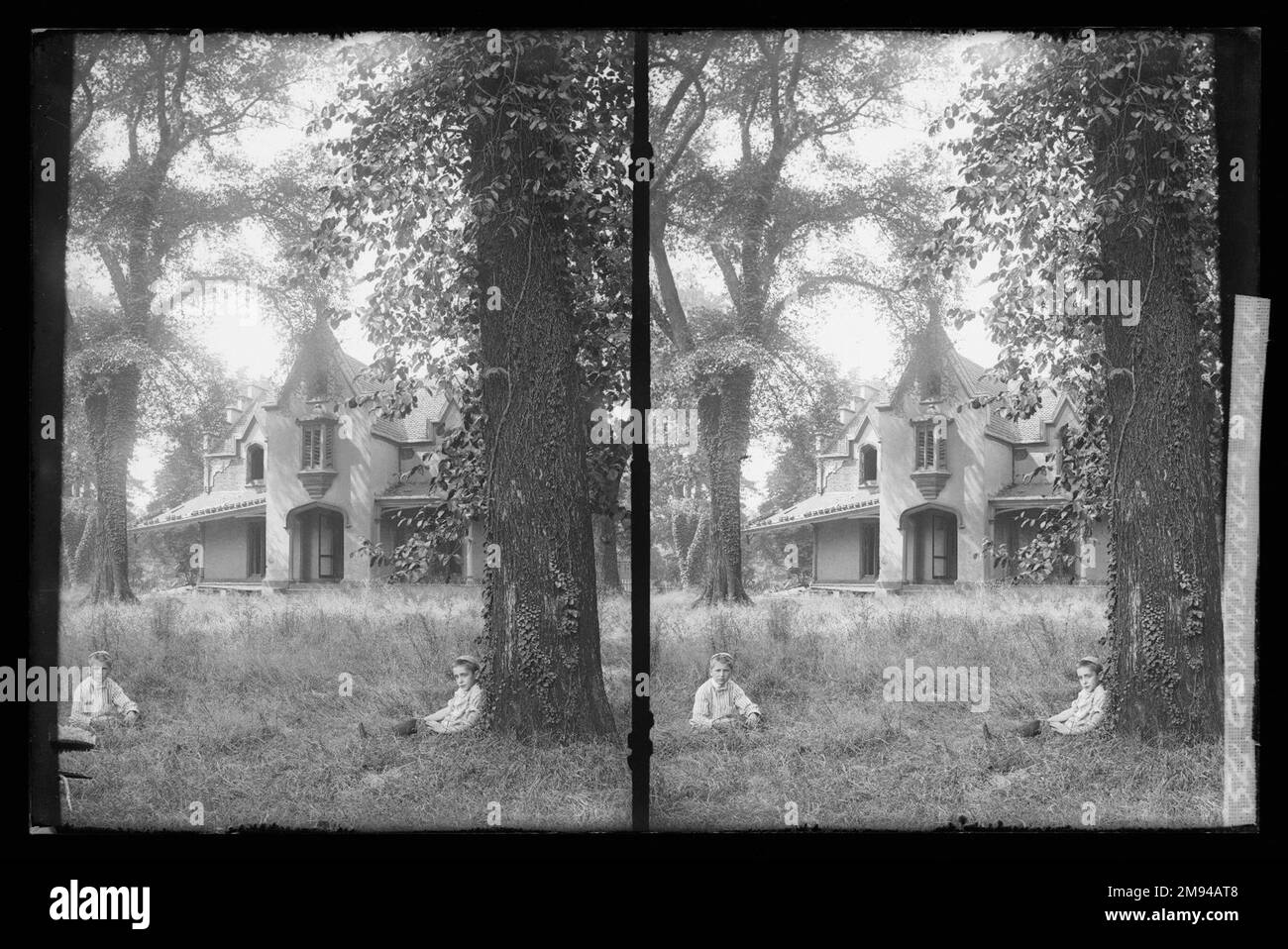 Gertrude Leffert Vanderbilt House, Lincoln Road e Flatbush Avenue, Brooklyn (vicino Brighton El) Daniel Berry Austin (americano, nato nel 1863, attivo dal 1899 al 1909). , 1907. Lastra secca di vetro d'argento gelatina negativa 1907 Foto Stock