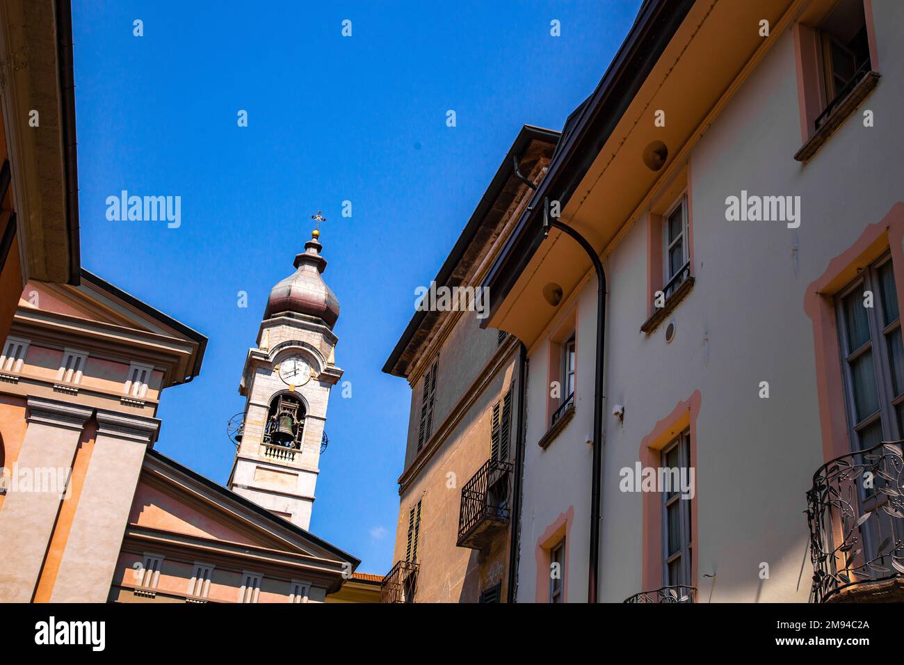 Chiesa di Santo Stefano a Menaggio, lago di Como, Lombardia, Italia settentrionale Foto Stock