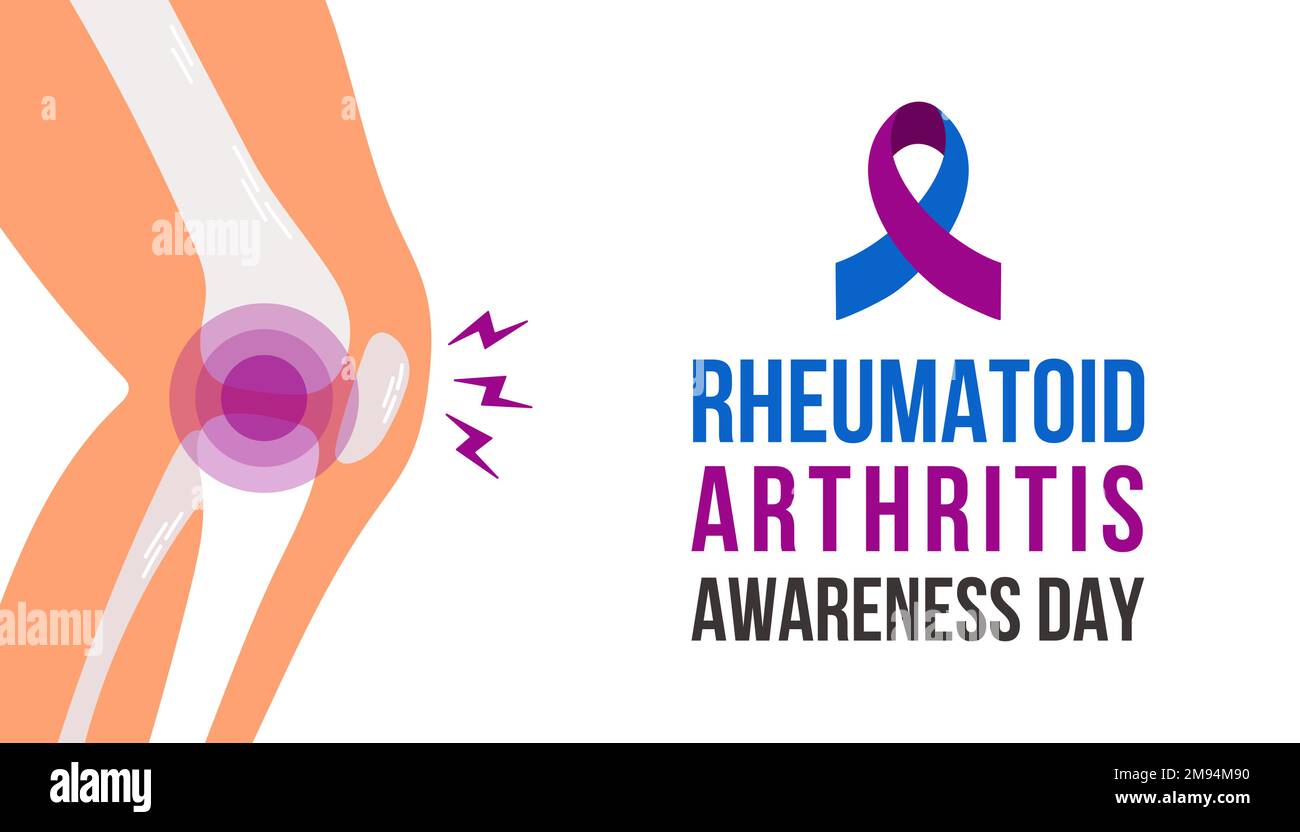 Illustrazione vettoriale sul tema della giornata di consapevolezza dell'artrite reumatoide osservata ogni anno il 2nd febbraio. Illustrazione Vettoriale