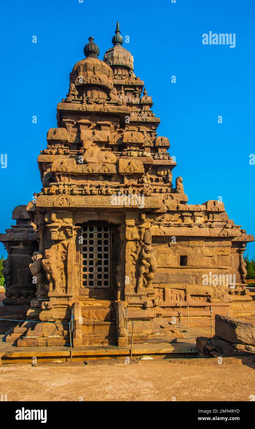 Mahabalipuram Tempio di pietra Foto Stock