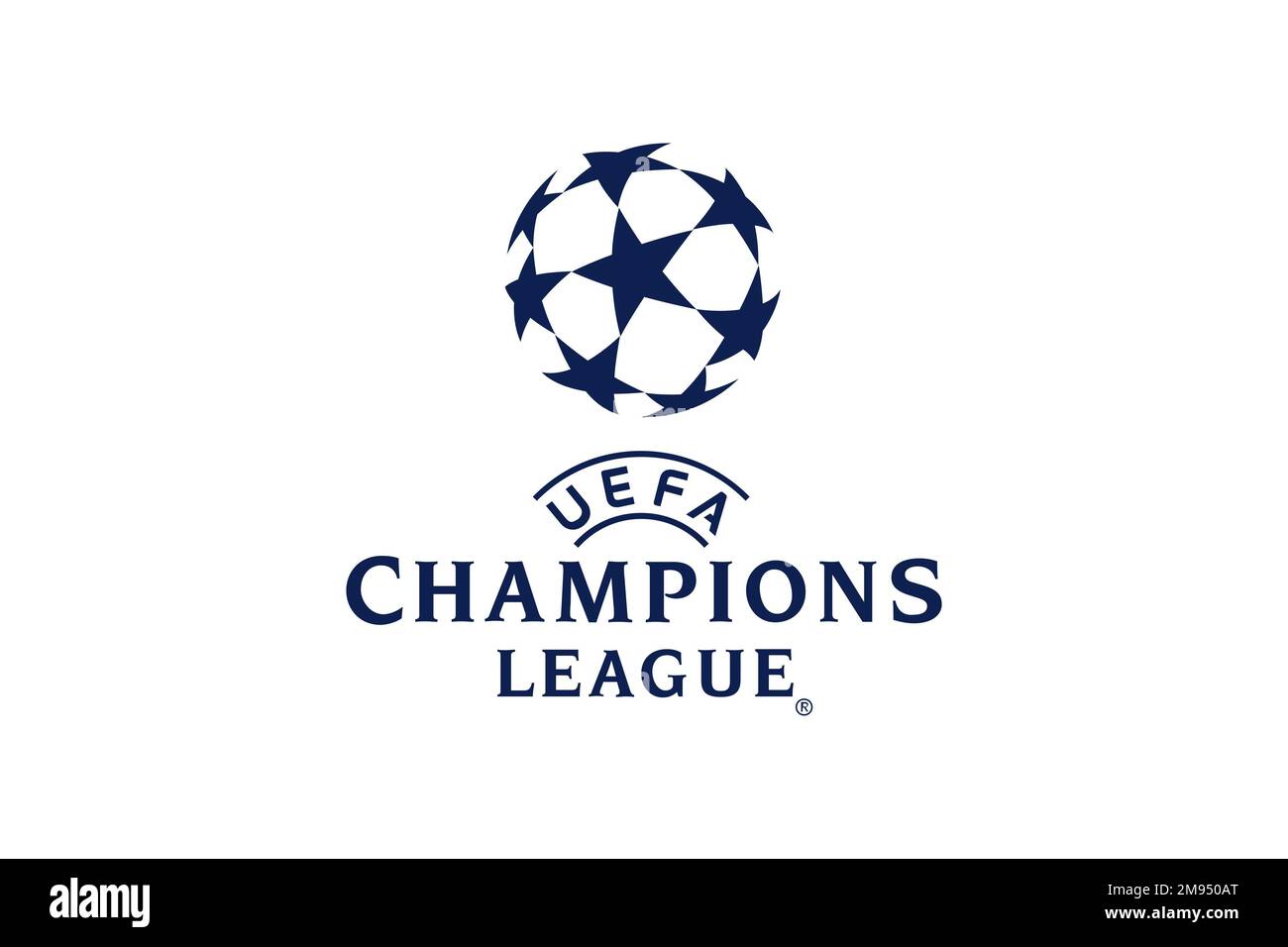 UEFA Champions League, Logo, sfondo bianco Foto Stock