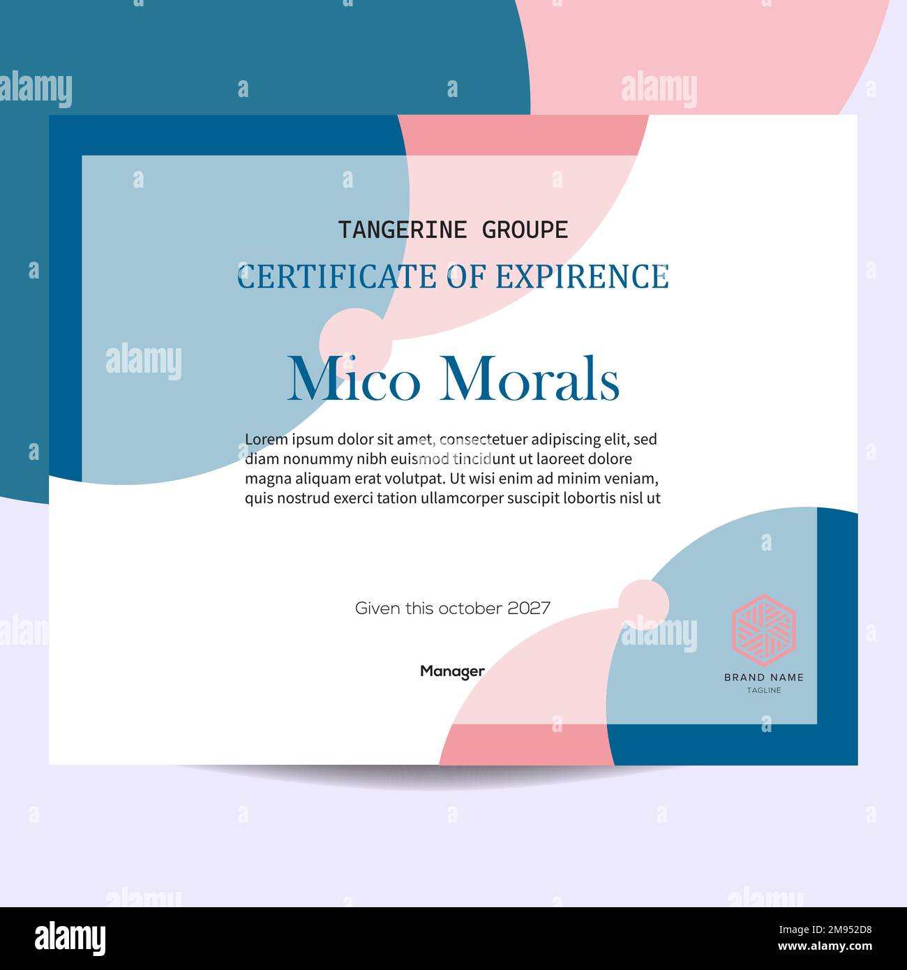 Design vettoriale modello di lettera per un'esperienza creativa e moderna Illustrazione Vettoriale