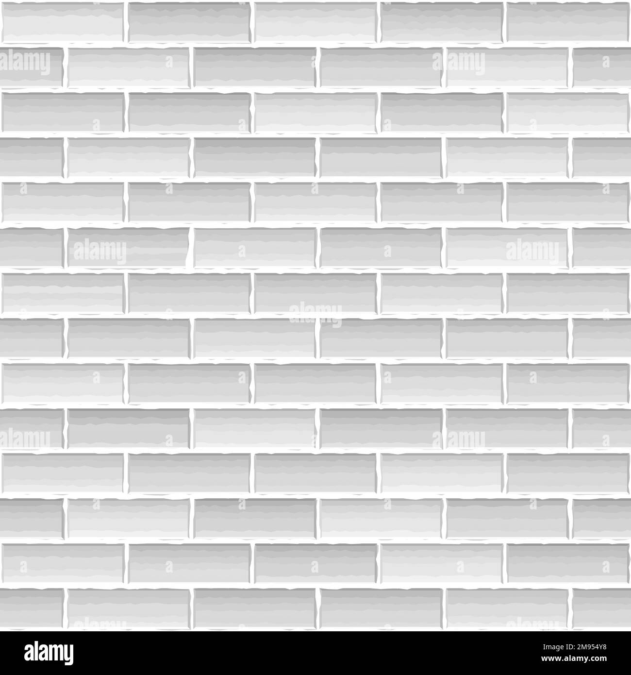 Vecchio muro di mattoni bianchi, sfondo senza cuciture, illustrazione vettoriale eps10 Illustrazione Vettoriale