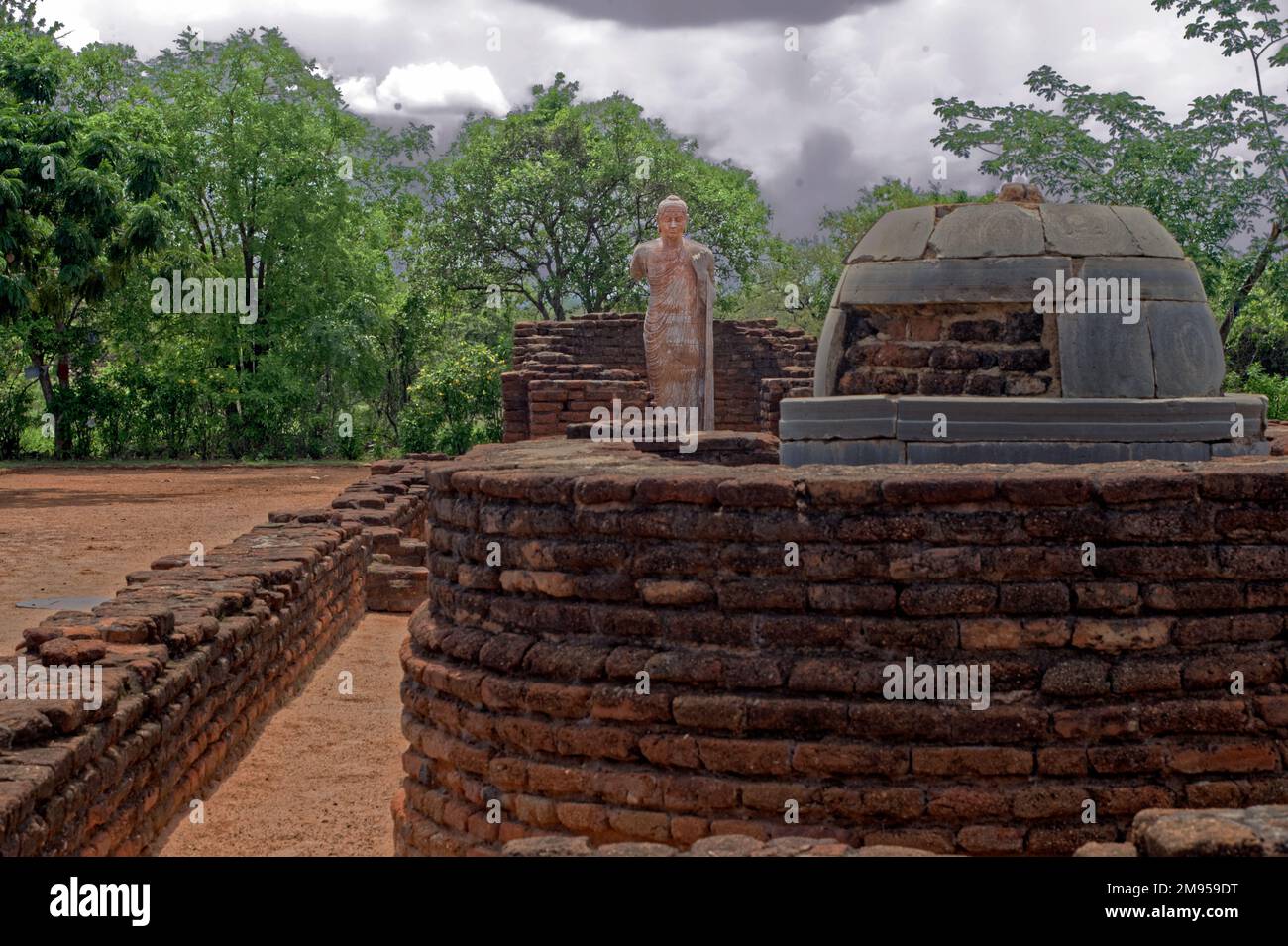 08 23 2015 3rd ° secolo d.C. Rovine di Nagarjunakonda, Nagarjuna Sagar Andhra Pradesh, India, Asia, indiano, asiatico Foto Stock