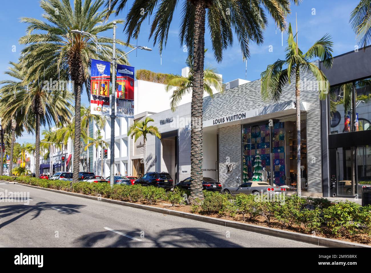 Los Angeles, Stati Uniti d'America - 5 novembre 2022: Rodeo Drive boulevard dello shopping di lusso a Beverly Hills Los Angeles negli Stati Uniti. Foto Stock
