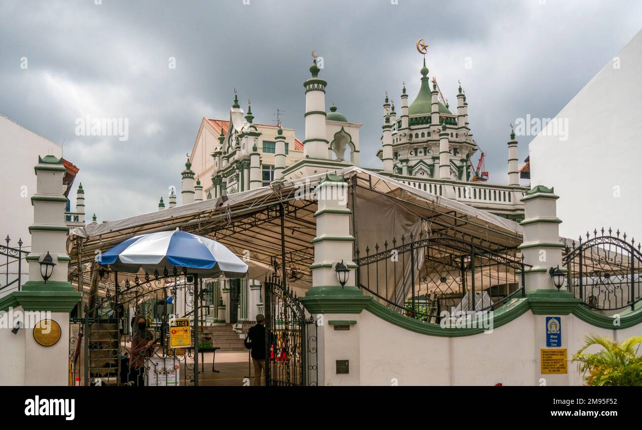 La Moschea Abdul Gaffoor a Little India Singapore Foto Stock