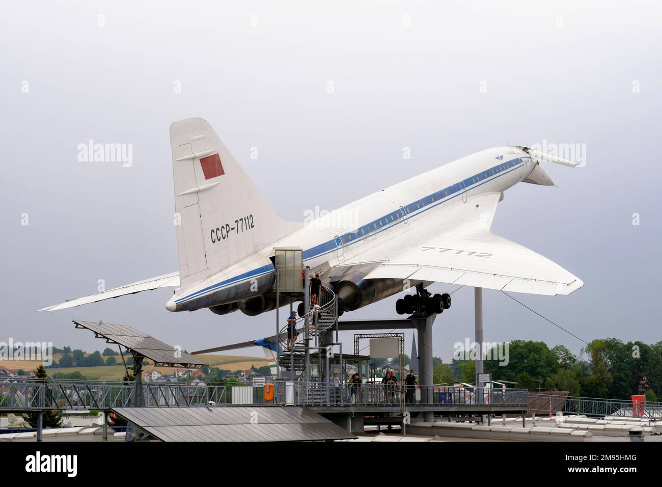 Germania, Sinsheim, Museo della tecnica Sinsheim: Tupolev tu-144, aereo supersonico da passeggeri progettato da Aleksey Tupolev Tupolev Foto Stock