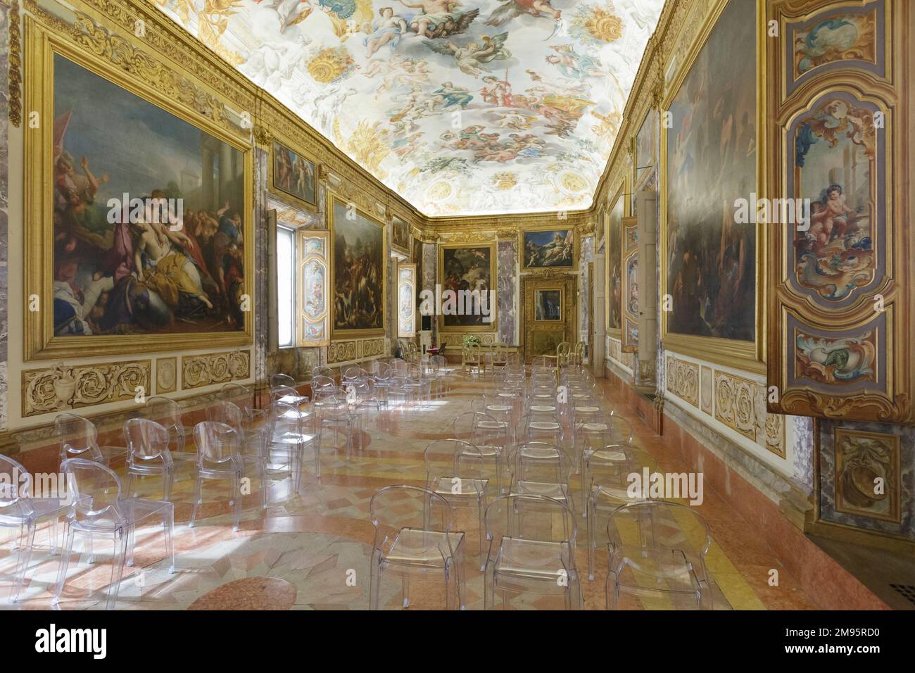 Sala Eneide, musei civici di palazzo Buonaccorsi Foto Stock