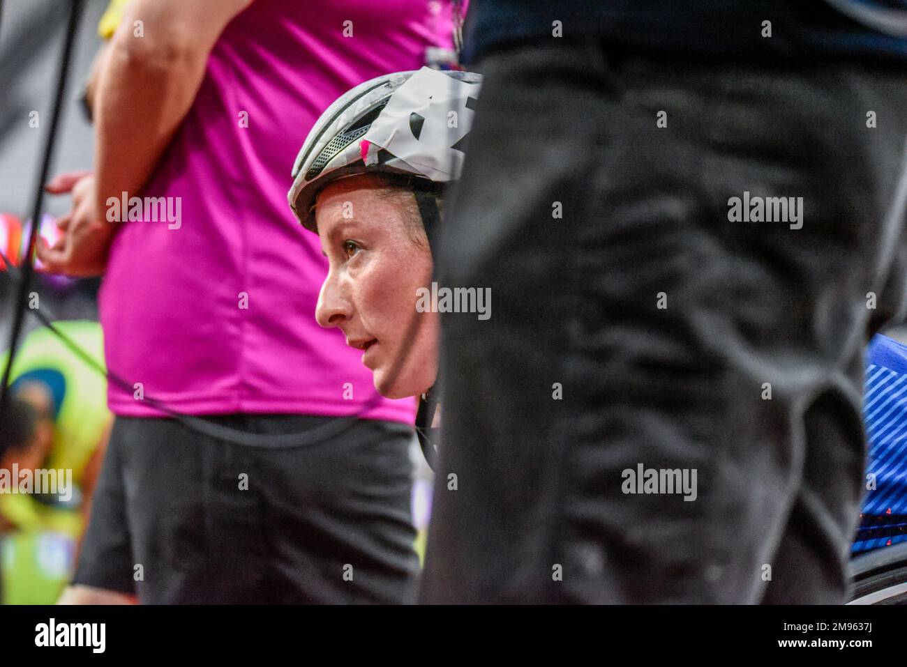 Tatyana McFadden atleta di sedie a rotelle che gareggia nel 800m T54 ai Campionati mondiali di Para Athletics 2017 allo Stadio Olimpico di Londra, Londra, Regno Unito Foto Stock