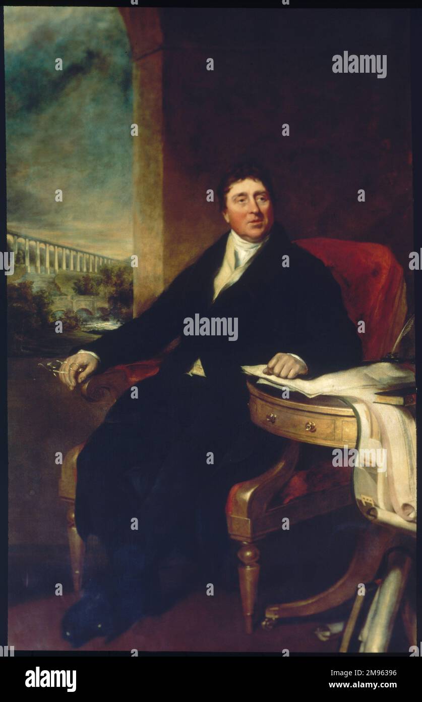 THOMAS TELFORD, ingegnere civile scozzese; i suoi lavori comprendevano il canale di Ellesmere (1793), il canale di Caledonian e il ponte di Menai (1819-26). Foto Stock