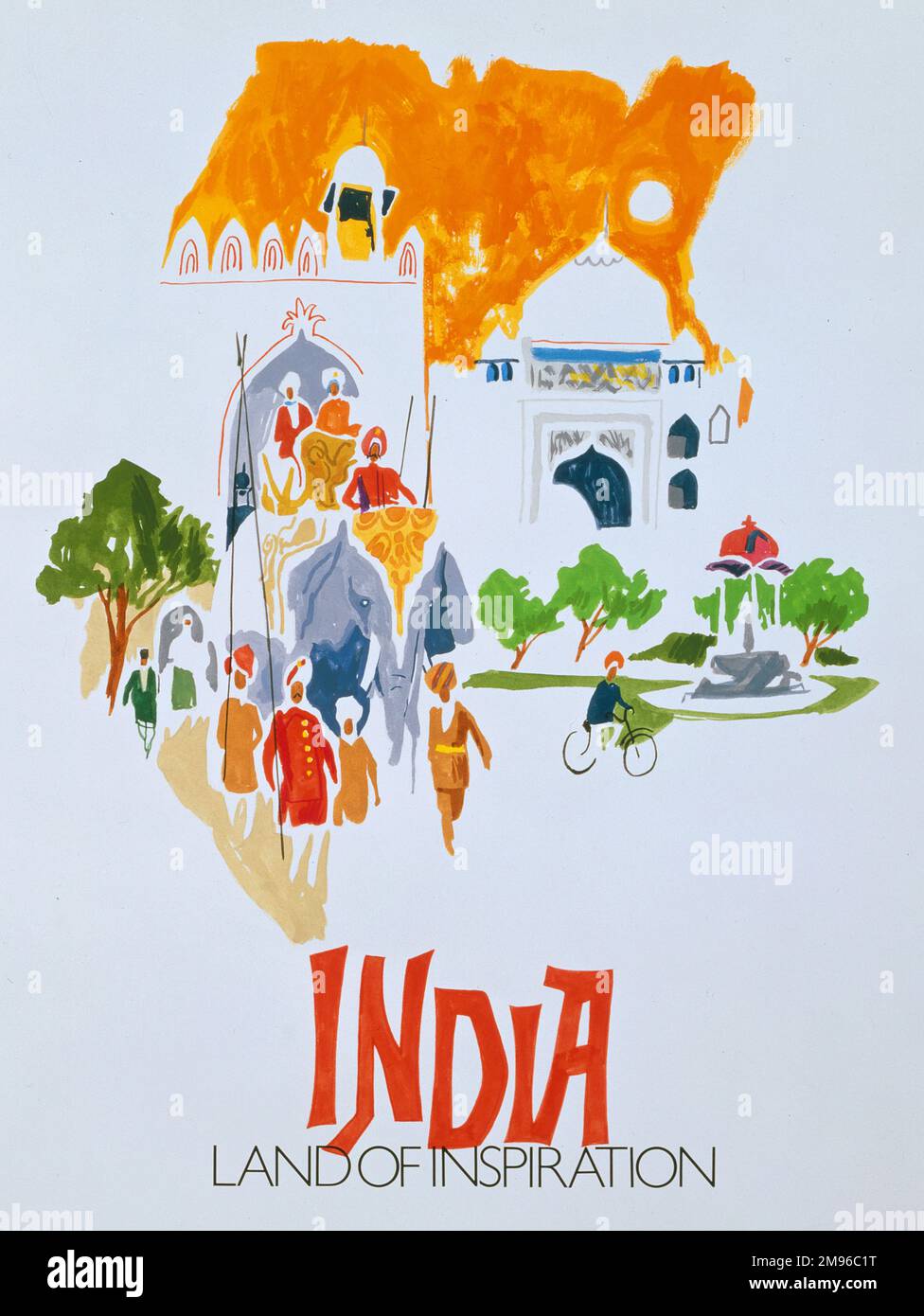 Pittura promozionale di Malcolm Greensmith per Viaggi in India - ('Terra d'ispirazione') Foto Stock