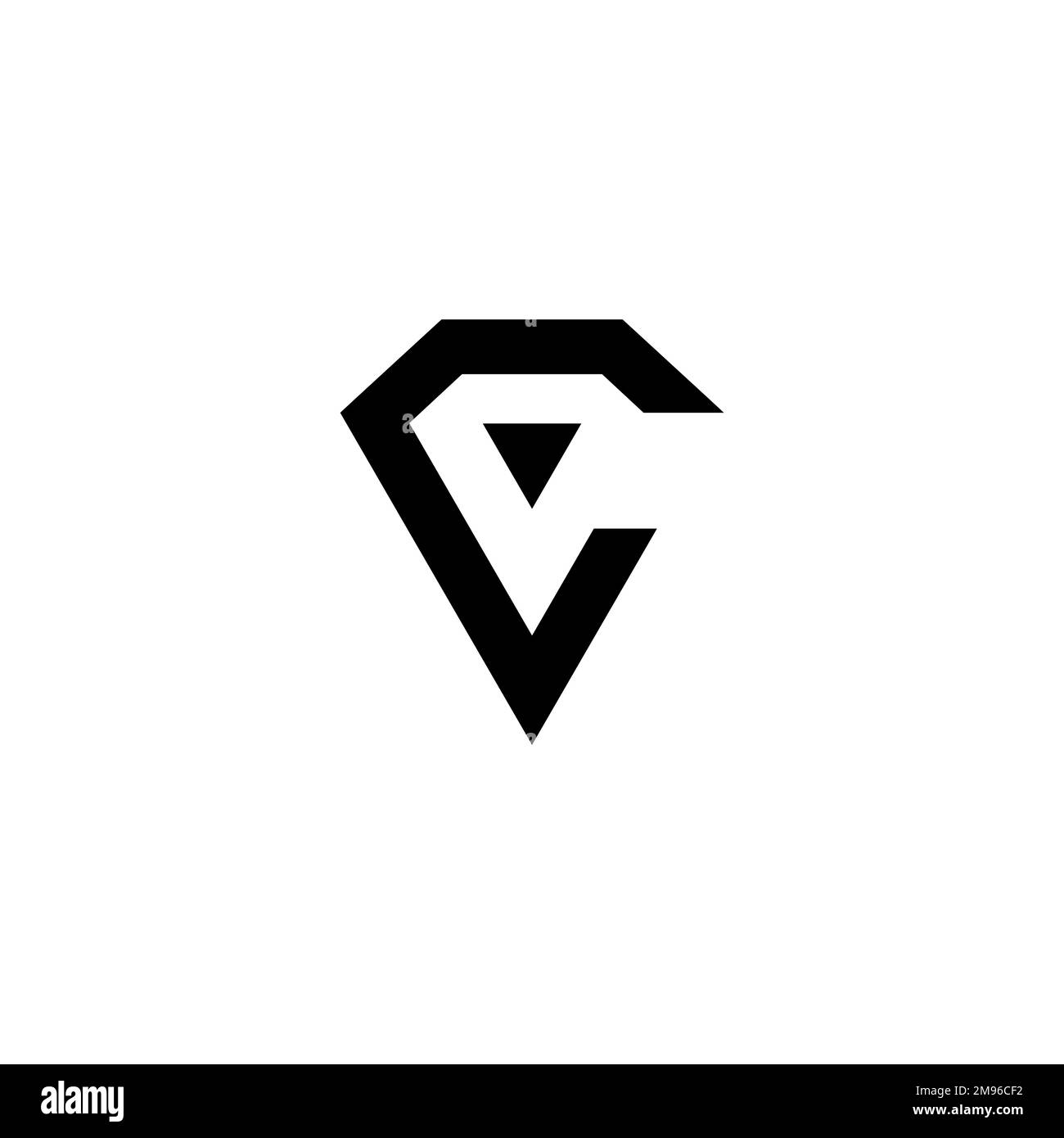Logo C Diamond Design semplice Illustrazione Vettoriale
