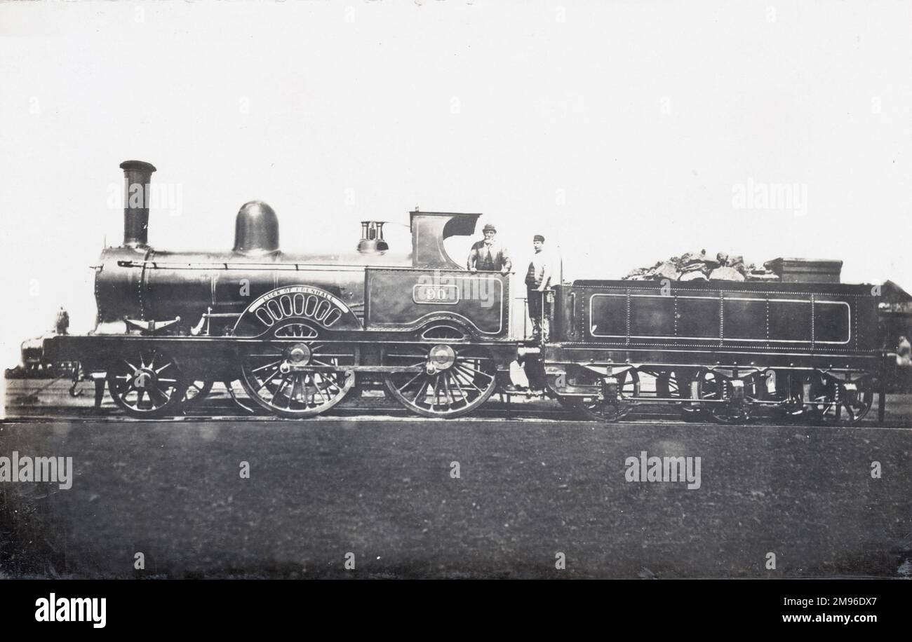 Locomotiva n. 90 "Luck of Edenhall" costruita nel 1874 per l'L&NWR Foto Stock