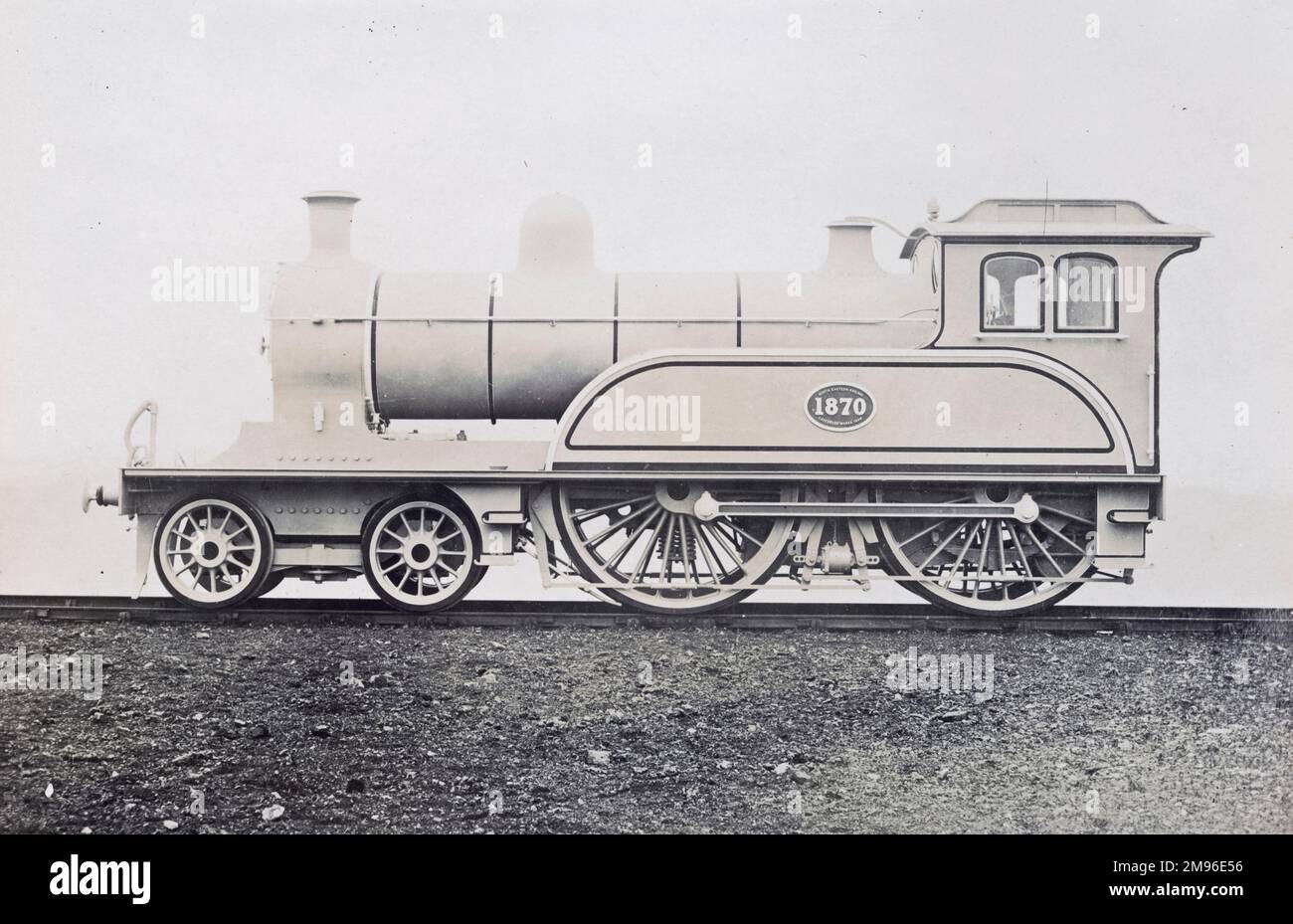 Locomotiva n. 1870 4-4-0 Foto Stock