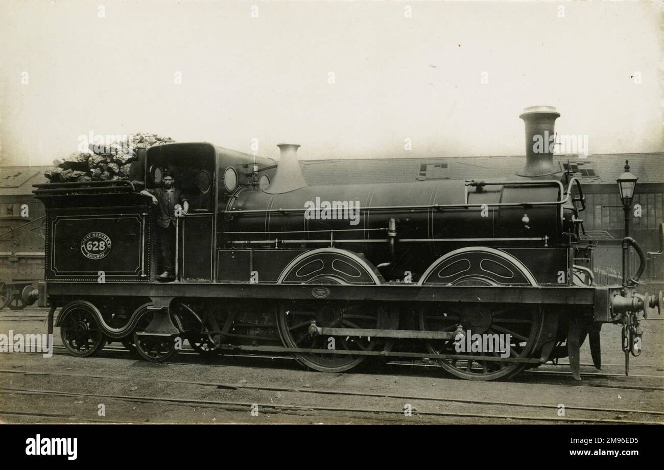 Locomotiva n. motore 628 0-4-4 Foto Stock