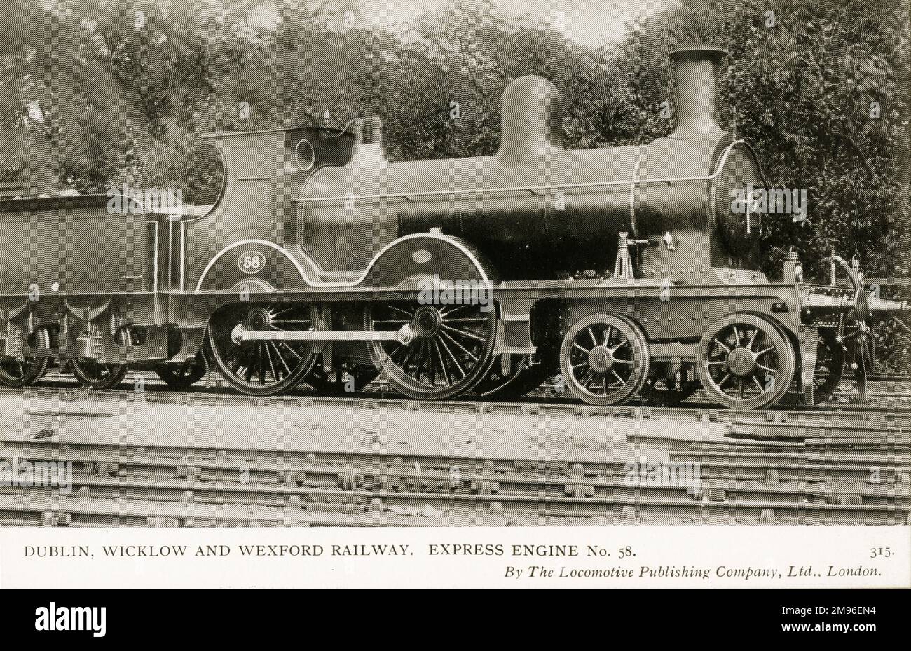 Locomotiva n. 58 motore espresso Foto Stock