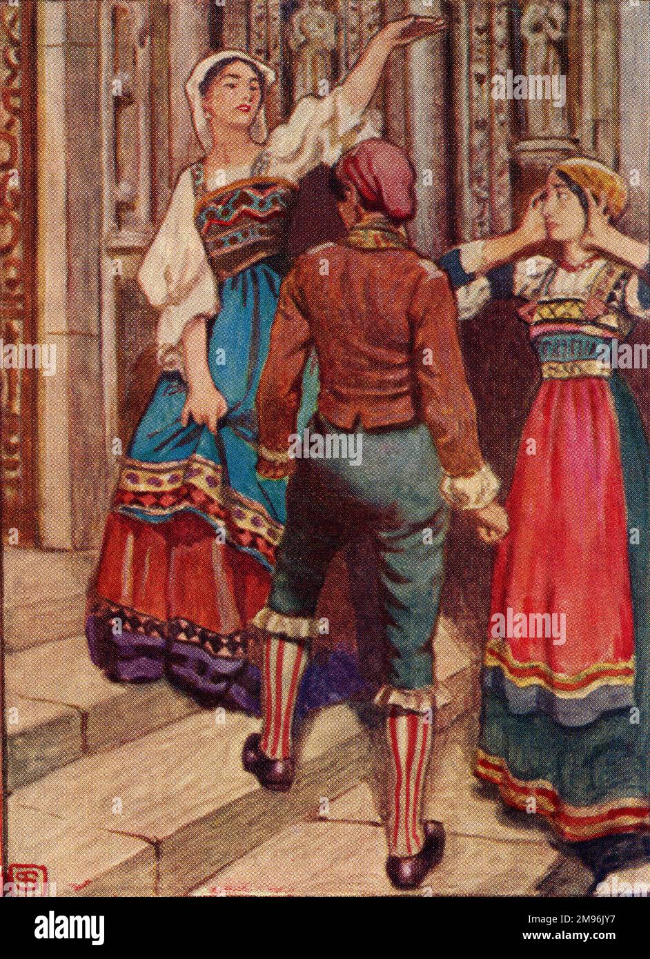 Scena dell'opera, Cavalleria Rusticana, di Pietro Mascagni Foto Stock