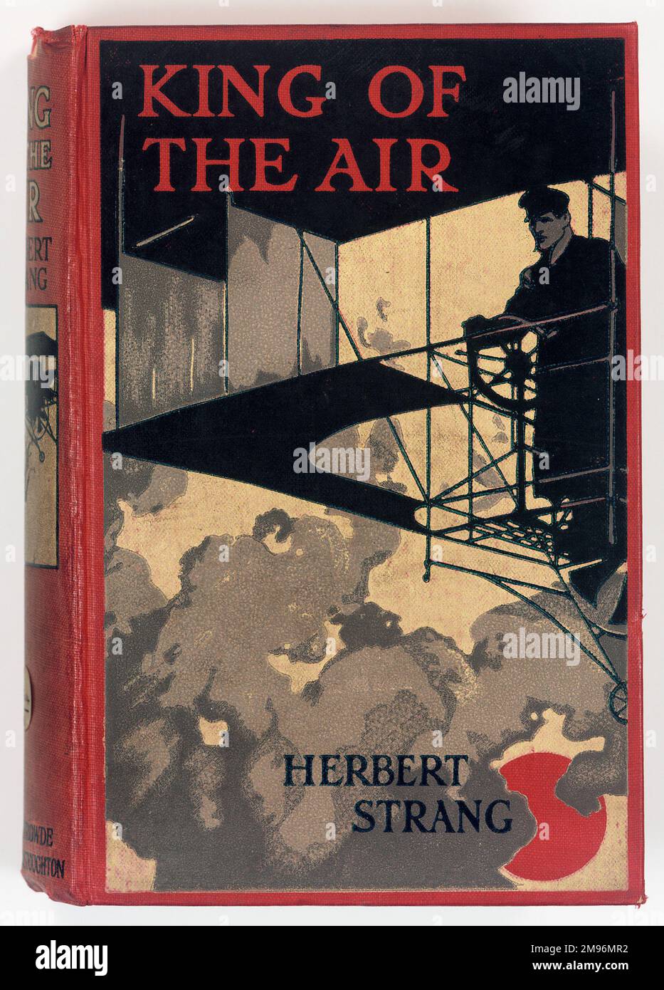 Copertina del libro, King of the Air: Oppure, in Marocco su una nave aerea, di Herbert Strang, Londra: H. Frowde, Hodder & Stoughton, 1908. Foto Stock