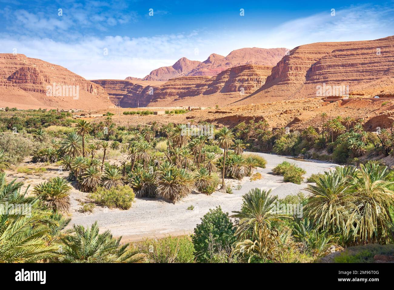 Paesaggio della Valle di Ziz, Marocco, Africa Foto Stock