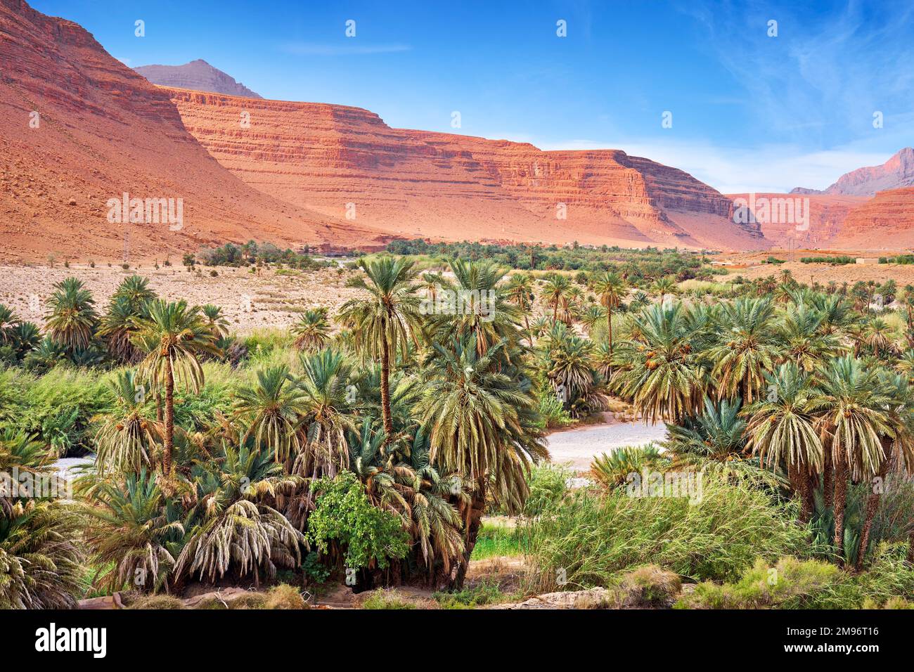 Paesaggio della Valle di Ziz, Marocco, Africa Foto Stock