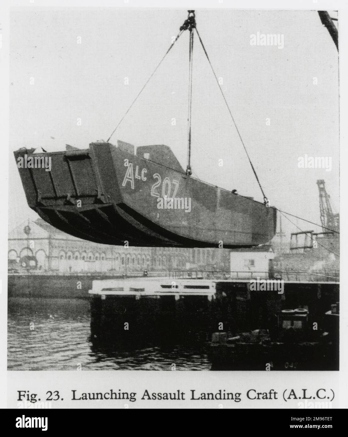 Lancio di Assault Landing Craft Foto Stock