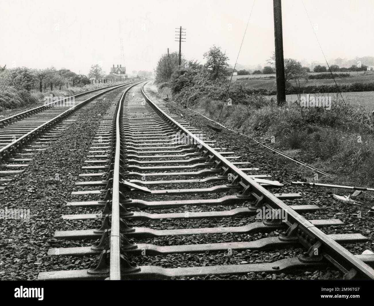 Sezione della pista che mostra una variazione ciclica dell'allineamento, 1977 Foto Stock