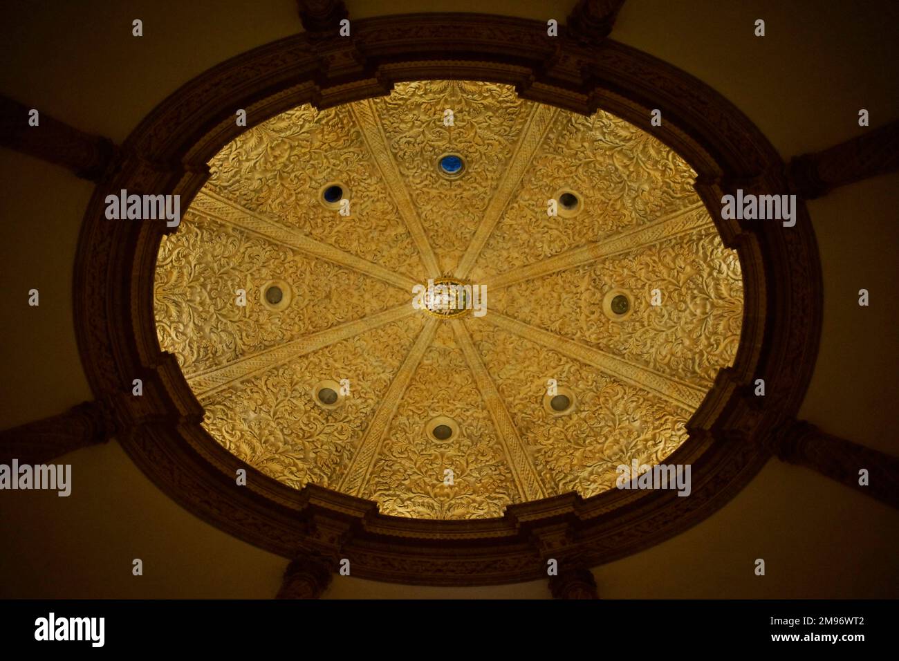 Palma, Mallorca, Spain - cupola si trova all'interno della cappella della vera Croce in Boroque Capital Hall, che si trova all'interno della Cattedrale SA Seu. Foto Stock