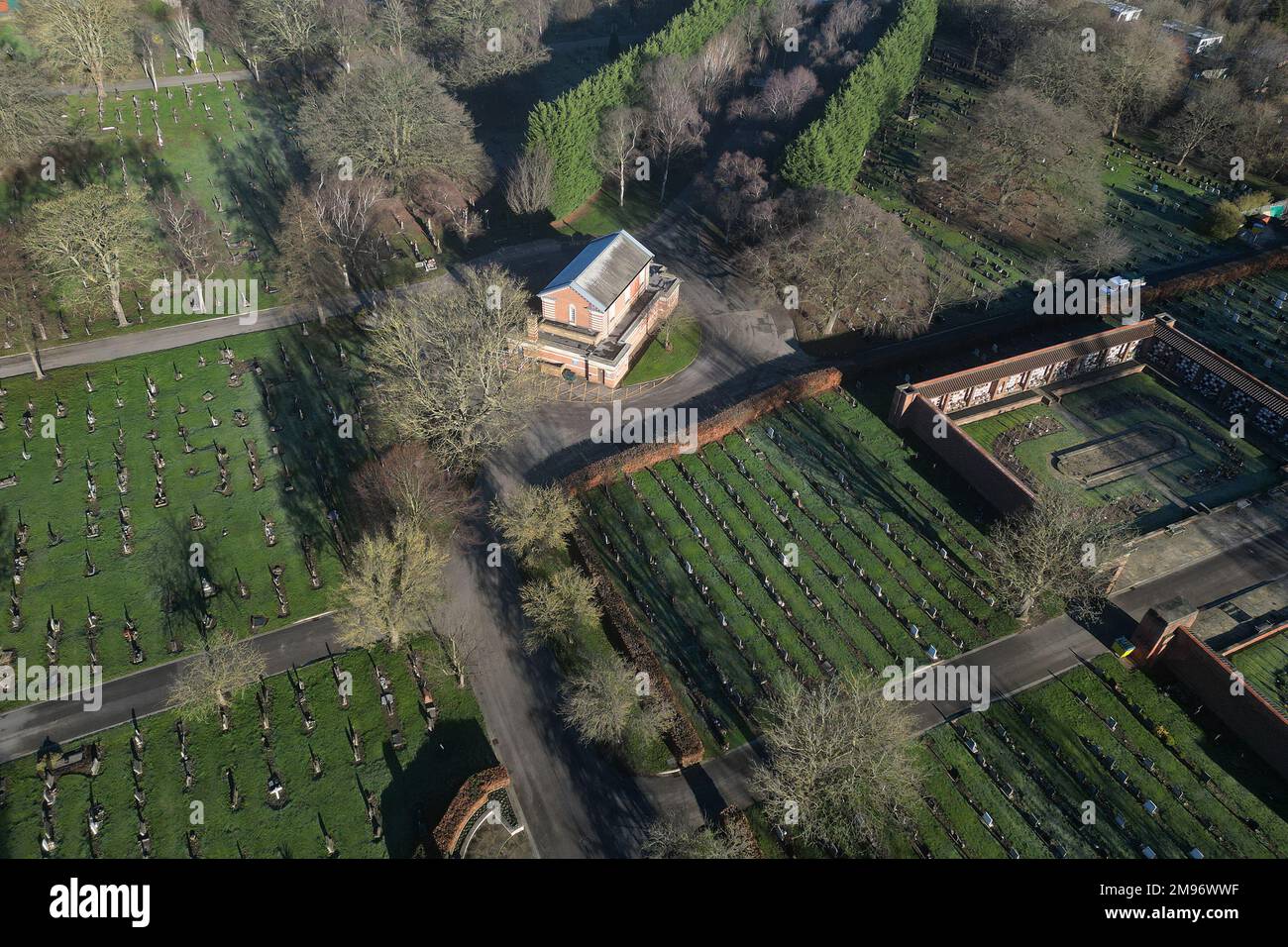 Crematorio di Chanterlands, cimitero settentrionale, Kingston upon Hull Foto Stock