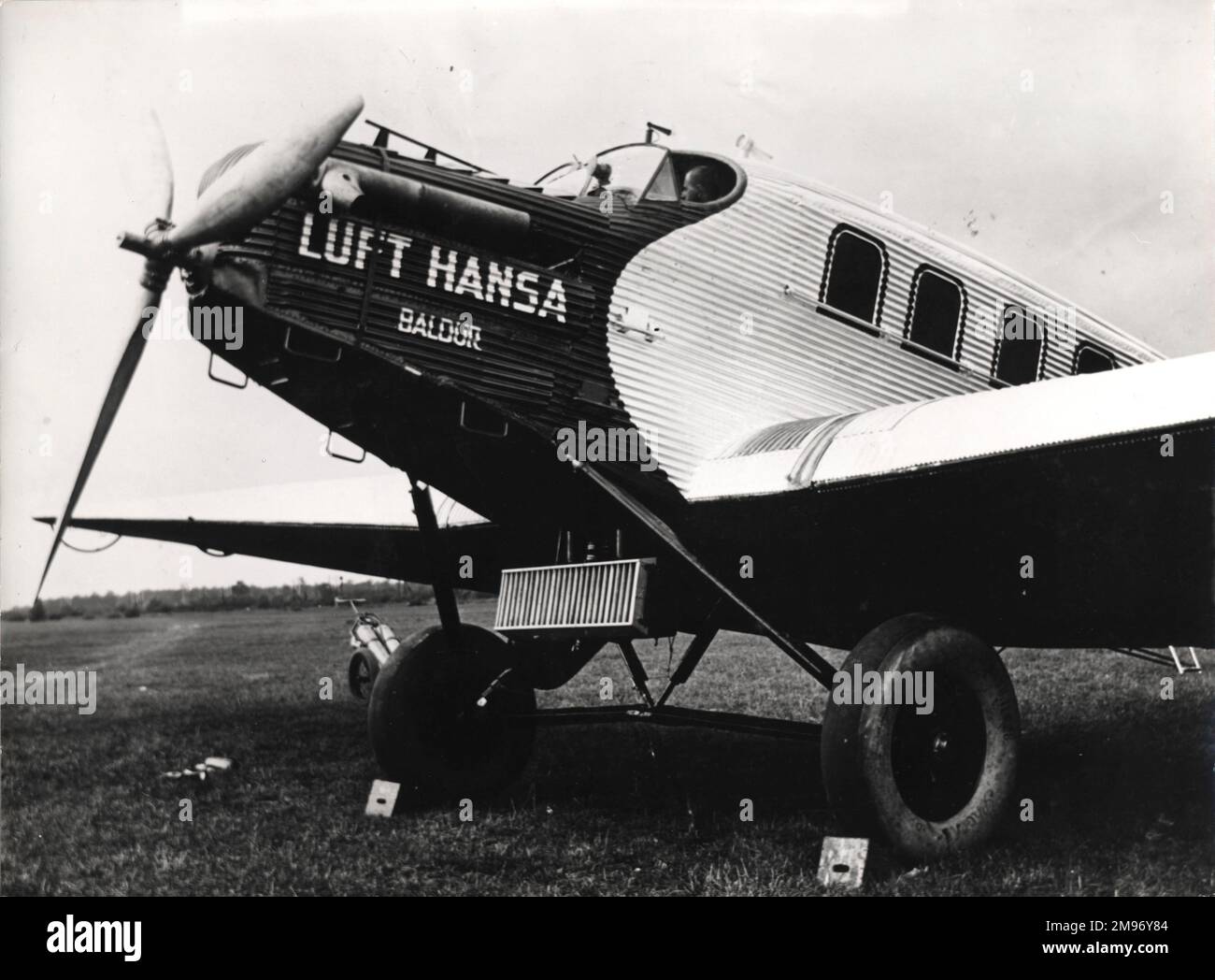 Junkers G24, D-UQAN, Baldur, di Lufthansa, si schiantò nel 1925. Foto Stock