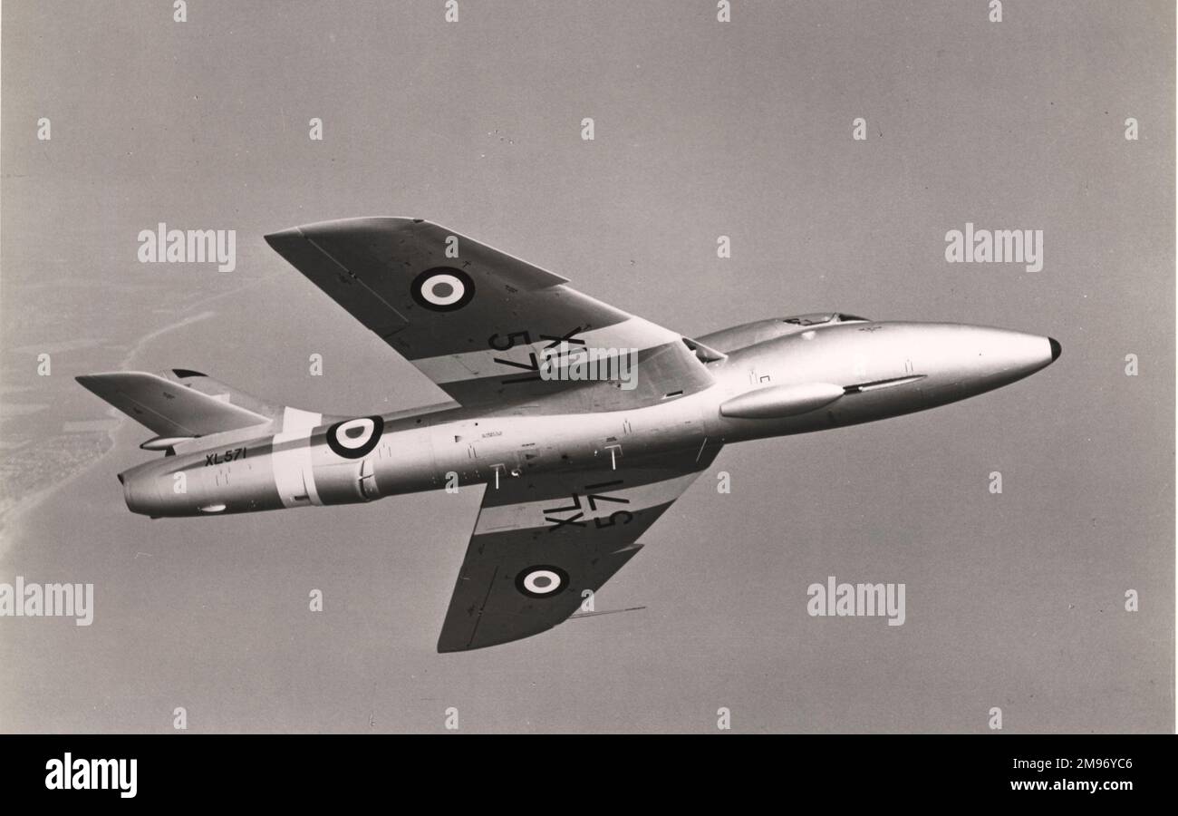 Un Hawker Hunter standard T7, XL571. Foto Stock