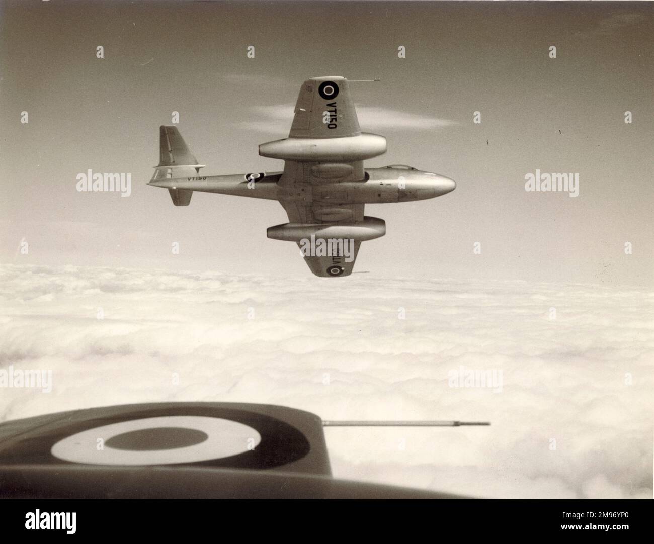 Il prototipo Gloster Meteor F8, del VT150, era un'aerograma modificata del F4 con una nuova coda e una tettoia da cockpit. Foto Stock