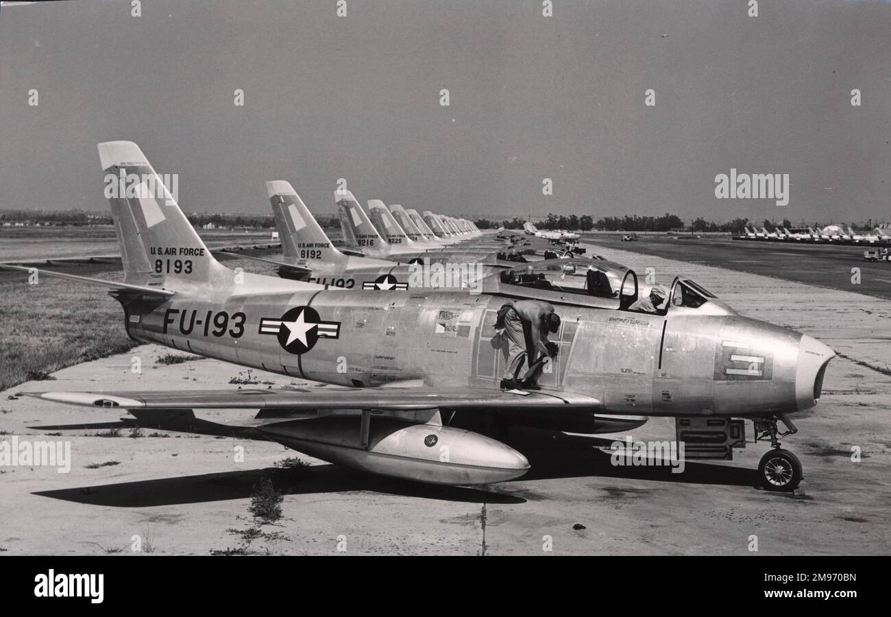 Nord America F-86A Sabres. Foto Stock