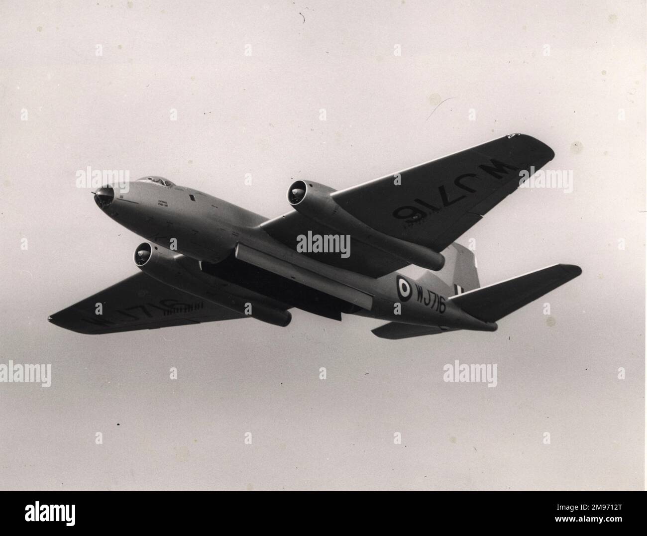 English Electric Canberra B2, WJ716, con porte bomba aperte. Foto Stock