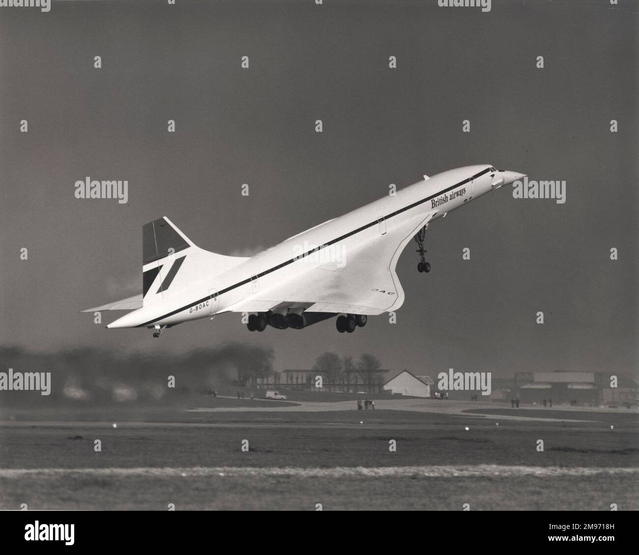 Concorde 204, G-BOAC, in decollo. Foto Stock
