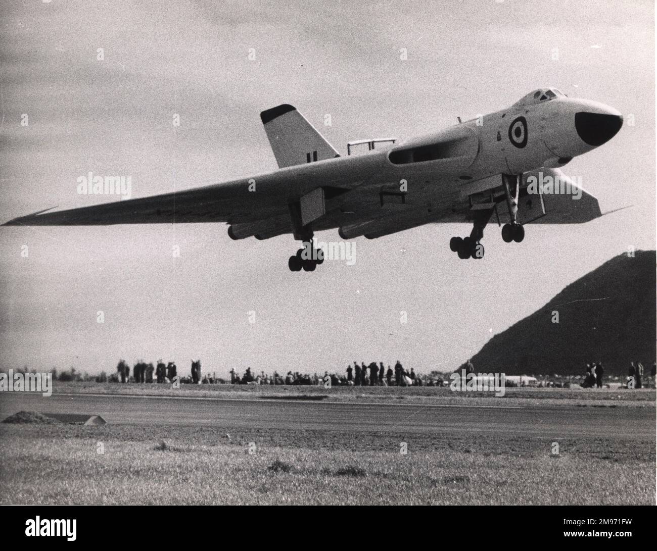 Avro Vulcan B.1 entra a terra. Foto Stock