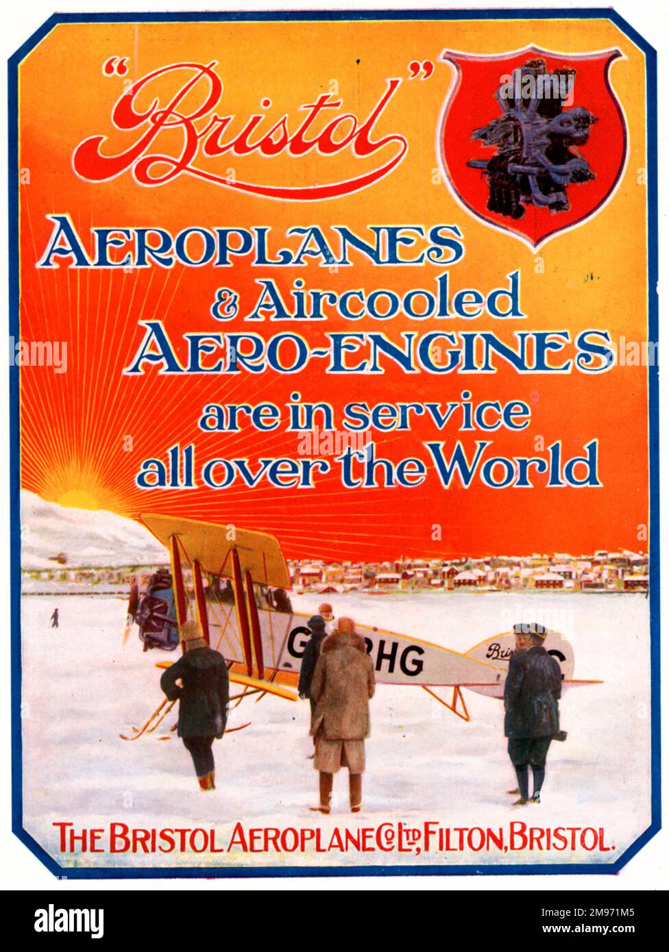 Bristol Aeroplani inserzione, 1924. Foto Stock