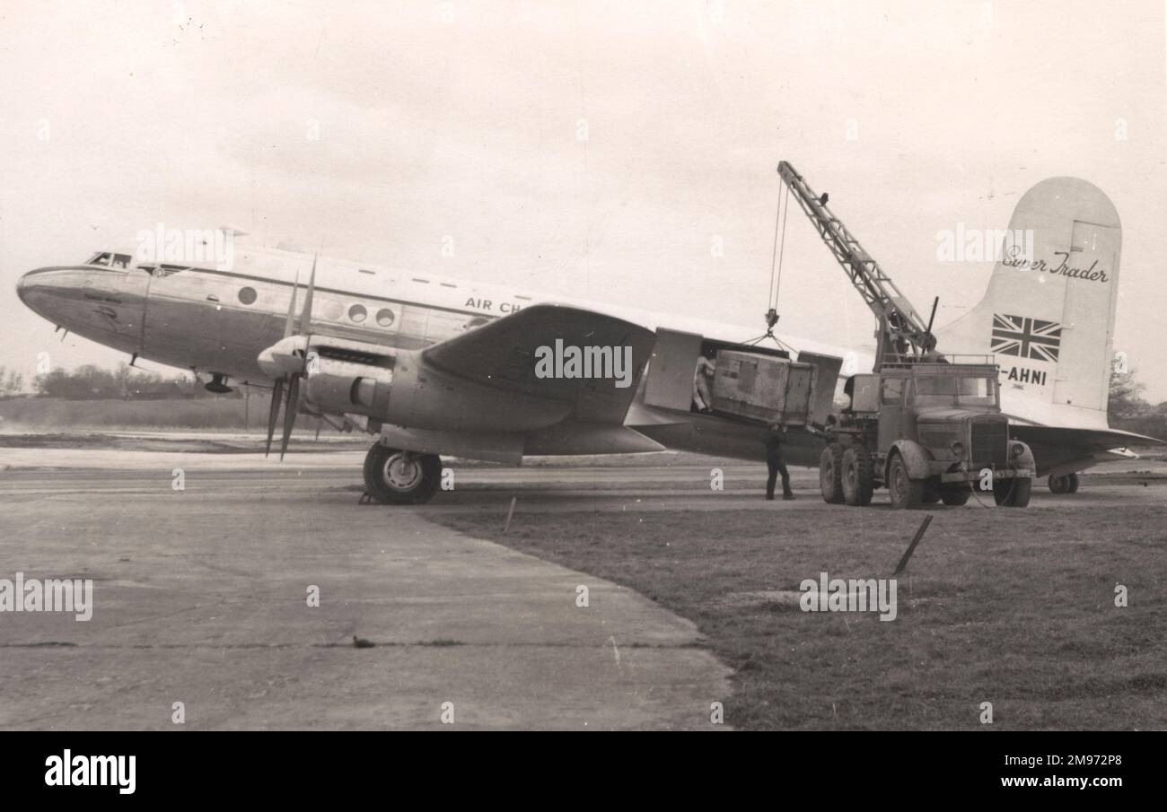 Avro Tudor 4B, G-AHNI, Vento commerciale, di Air Charter. Foto Stock